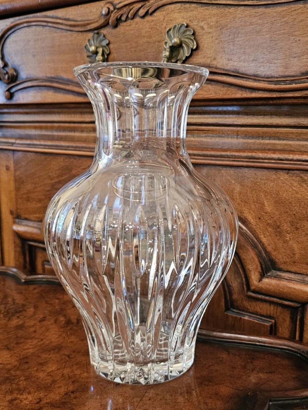 Waterford Marquis Large 10" Sheridan Vase, Cut Crystal, Retired, Germany EUC